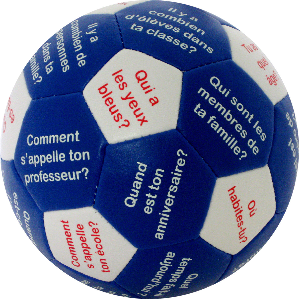 French My Day & Me (4") Thumball, a French Language Learning Tool